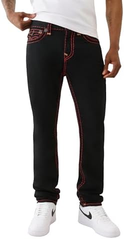 True Religion Mens Logan Relaxed Tapered Fit Jean, Midnight Rider